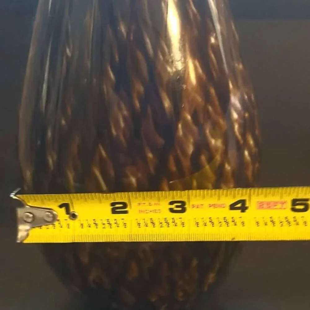 Vase, Vinci by Dynasty Gallery, Brown Black Cased Art Glass